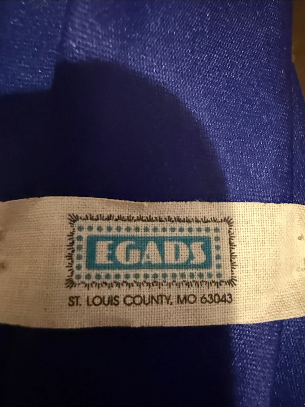 Rare Budweiser Blue Tie with Red, White & Brown Bottle Graphic EGADS Tag.
